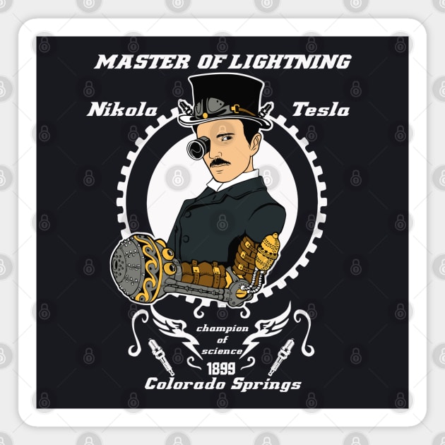 Nikola Tesla Steampunk Magnet by buby87